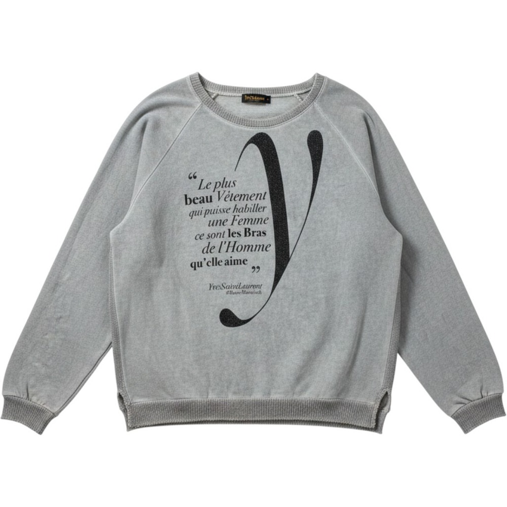 Yves Saint Laurent Graphic Sweatshirt Musee Marrakech Chic Pullover Gray L